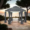 tectake® Gartenpavillon Siana Ø 3,5 m Produktbild-Vorschau 8