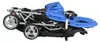 vidaXL Tandem-Kinderwagen Stahl Blau und Schwarz Produktbild-Vorschau 4