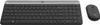 A black and gray Logitech wireless keyboard and mouse set is shown on a white background. Produktbild-Vorschau
