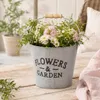 3er Set Blumeneimer aus Metall mit Henkel Flowers & Garden Produktbild-Vorschau 3