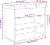 vidaXL Lavica na topánky sivá Sonoma 62x32x50 cm Materiál Náhľad obrázku produktu 8