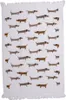 Clayre & Eef Gästehandtuch 40x66 cm Weiß Braun Baumwolle Produktbild-Vorschau 2