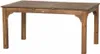 A wooden dining table with a slatted top and four legs, shown from a front-facing angle against a white background. Produktbild-Vorschau