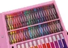 A pink art case filled with crayons and markers. Podgląd zdjęcia produktu