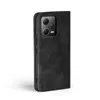 A black flip cover phone case for a Xiaomi Redmi Note 12 Pro 5G is shown against a white background. Produktbild-Vorschau