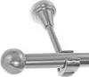 Gardinenstange mit Wandhalterung I Metall Edelstahl Look Produktbild-Vorschau 1