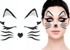 Katze Fledermaus Gesicht Aufkleber Schminke Glitter Produktbild-Vorschau 5
