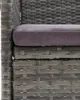 vidaXL Sedie da pranzo da giardino 4 pz. Poli Rattan Grigio Anteprima dell’immagine prodotto 5