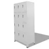 A white metal locker unit with 12 compartments is shown against a white background. Produktbild-Vorschau
