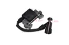 A close-up shot of a lawnmower ignition coil with measurement lines. Produktbild-Vorschau
