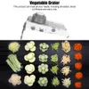 A vegetable grater and various shredded and sliced vegetables. Náhled obrázku produktu