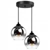 A double pendant light with glass shades. Náhled obrázku produktu
