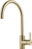 A close-up studio shot of a gold kitchen faucet against a white background. Produktbild-Vorschau
