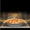 A pizza is shown in a white baking dish inside what appears to be an oven, with orange lines indicating heat waves. Náhľad obrázku produktu