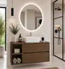 ORIGEN BATH ZEUS Holzplatten-Badmöbel mit Aufsatzbecken 120x45 cm, links, Tea-Esche Productafbeelding-voorbeeld