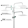 Diagram showing how to install and adjust a shower arm. Podgląd zdjęcia produktu