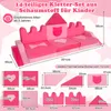 COSTWAY 14 teilige Kindersofa in Kronenform, modulares Produktbild-Vorschau 3