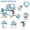 Bureau enfant réglable en hauteur, ensemble bureau et Voir les images du produit 4