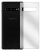 A black Samsung Galaxy S10 phone with a clear protective film on the right side. Produktbild-Vorschau