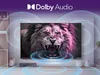 A television displaying a lion's face with sound wave graphics emanating from it, and the Dolby Audio logo at the top. Podgląd zdjęcia produktu
