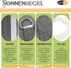Sonnensegel PES Rechteck 2,5x4 hellgrau Polyester 160g/m² Produktbild-Vorschau 2
