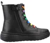 Geox J Phaolae, stivali da bambina con lacci, colore nero, Anteprima dell’immagine prodotto 4