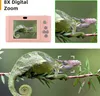 A collage of images showing a pink digital camera and a chameleon. Náhled obrázku produktu