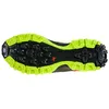Sohle der Trailrunningschuhe Bushido II von La Sportiva; mit grünem und schwarzem Profil für optimalen Grip. Produktbild-Vorschau