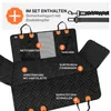 A dog car seat cover with various features highlighted by numbered labels and text. Produktbild-Vorschau