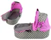 Leantoys Puppenwagen 2 in 1 Tragetasche rosa Sterne Produktbild-Vorschau 3