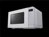 A white Panasonic microwave oven is shown against a black background. Produktbild-Vorschau