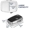 kwmobile 2x Edelstahl Tablettenbox mit 2 Fächern - 5,5 x 4 Produktbild-Vorschau 6