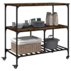 CLORIS Küchenwagen Räuchereiche 100x50x95 cm Holzwerkstoff Produktbild-Vorschau 5