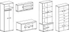 A collection of furniture pieces, including wardrobes, cabinets, and TV stands, presented as line drawings on a white background. Náhľad obrázku produktu