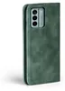 A green flip-style phone case is shown against a white background. Produktbild-Vorschau