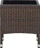 vidaXL Zahradní stůl hnědý 40x40x45 cm Poly ratan Náhled obrázku produktu 1