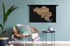 MuchoWow® Wandteppich Wandbehang Karte - Belgien - Holz Produktbild-Vorschau 5