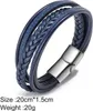 Marineblaues geflochtenes Armband mit Magnetverschluss, 19 Produktbild-Vorschau 4