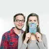 Mr. & Mrs. Panda Postkarte Bär und Maus Schlitten - Eisblau Produktbild-Vorschau 4