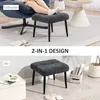 HOMCOM Sitzhocker Hocker mit weichem Sitzkissen Stahlbeinen Produktbild-Vorschau 6