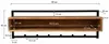 FineBuy Wandgarderobe Akazie Massivholz 90cm mit Ablage Produktbild-Vorschau 3