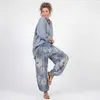 Sommerhose Damen Haremshose elastischer Bund leichte Hippie Produktbild-Vorschau 3
