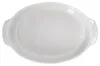 Auflaufform oval mit Henkel groß Weiß Keramik 36x23,7x6,5cm Produktbild-Vorschau 3
