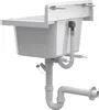 A white sink with plumbing attached, shown from a diagonal angle. Anteprima dell’immagine prodotto