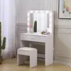 INLEA Schminktisch LARIX mit Hocker, LED-Beleuchtung Produktbild-Vorschau 3