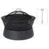 ProGarden Bol de feu avec grill Rond 54,5x54,5x38 cm Noir Voir les images du produit 1