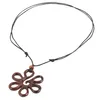 Ethno Holzschmuck, Halskette, Surferkette - Blüte/1, Braun, Produktbild-Vorschau 2