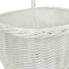 Grand panier de transport en osier blanc avec roulettes Voir les images du produit 10