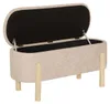 Muka-sitzbank mit stauraum, oval, 1-sitzer, beige  - Produktbild-Vorschau 2