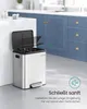 SONGMICS Mülleimer Küche, Mülltrennsystem 2x15L, 2 Produktbild-Vorschau 10